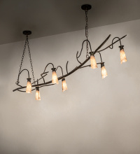 Meyda Blue 273231 - 80" Long Winter Solstice 7 Light Oblong Chandelier