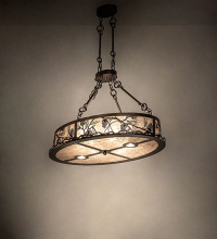 Meyda Blue 273841 - 36" Long Winter Pine Oblong Inverted Pendant