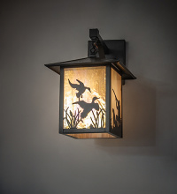 Meyda Blue 273845 - 9" Wide Duck Hunter With Dog Wall Sconce