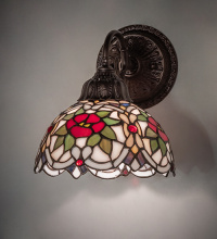 Meyda Blue 274135 - 8" Wide Renaissance Rose Wall Sconce