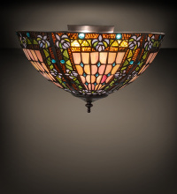 Meyda Blue 274336 - 16" Wide Fleur-de-lis Flushmount