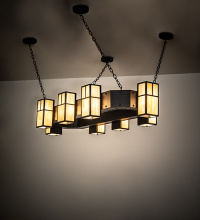 Meyda Blue 274697 - 72" Long Hyde Park Cortland 8 Light Oblong Chandelier