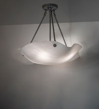 Meyda Blue 274739 - 20" Wide Atelier Swirl Glass Organic Semi-Flushmount