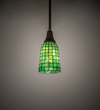 Meyda Blue 275513 - 5" Wide Terra Esmeralda Mini Pendant