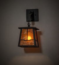 Meyda Blue 275600 - 7" Wide Bungalow Lantern Wall Sconce