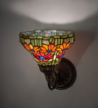 Meyda Blue 275642 - 8" Wide Tiffany Poinsettia Wall Sconce