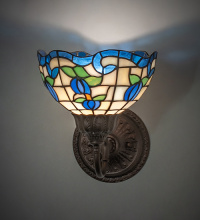 Meyda Blue 275646 - 8" Wide Roseborder Wall Sconce