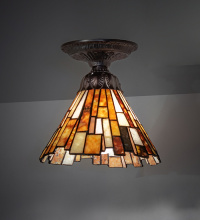 Meyda Blue 276085 - 8" Wide Delta Jadestone Flushmount