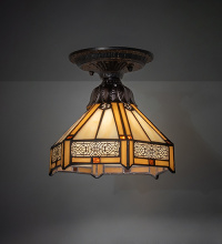 Meyda Blue 276097 - 8" Wide Peaches Flushmount