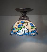 Meyda Blue 276105 - 8" Wide Roseborder Flushmount