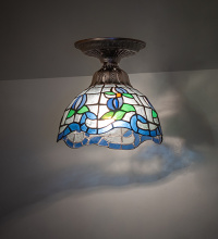 Meyda Blue 276108 - 7" Wide Roseborder Flushmount