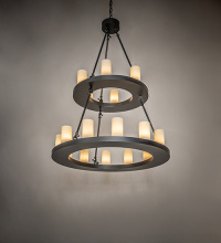 Meyda Blue 276477 - 36" Wide Loxley 18 Light Two Tier Chandelier