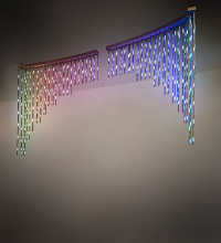 Meyda Blue 278890 - 222" Long Barra de luzis 88 Light Oblong Cascading Pendant