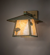 Meyda Blue 279473 - 10" Wide Stillwater Ginkgo Wall Sconce