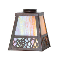 Meyda Blue 279639 - 5.5" Square Split Mission Lotus Leaf Shade