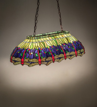 Meyda Blue 279656 - 40" Long Tiffany Hanging Head Dragonfly Oblong Pendant