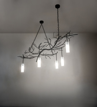 Meyda Blue 281707 - 72" Long Winter Solstice Cilindro 5 Light Chandelier