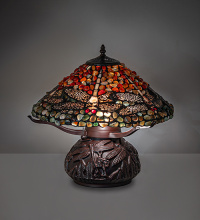 Meyda Blue 281870 - 17" High Dragonfly Polished Agata Table Lamp