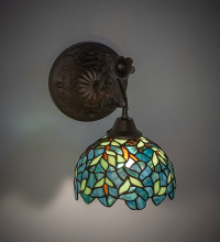 Meyda Blue 282697 - 8" Wide Nightfall Wisteria Wall Sconce