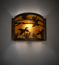Meyda Blue 283136 - 12" Wide Ducks in Flight Right Wall Sconce