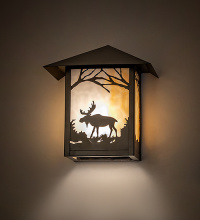 Meyda Blue 283216 - 9" Wide Seneca Moose Creek Left Wall Sconce