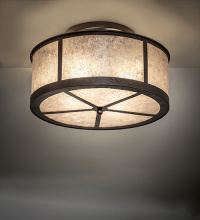 Meyda Blue 283290 - 22" Wide Smythe Craftsman Semi-Flushmount