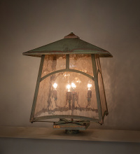 Meyda Blue 283795 - 18" Square Stillwater Hill Top Post Mount