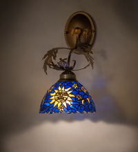 Meyda Blue 283902 - 9" Wide Sun; Moon & Stars Wall Sconce