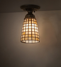 Meyda Blue 283987 - 5" Wide Terra Bone Flush Mount