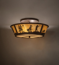 Meyda Blue 284112 - 22" Wide Hunter W/Dog Flushmount