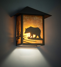 Meyda Blue 284453 - 9" Wide Seneca Bear Creek Left Wall Sconce