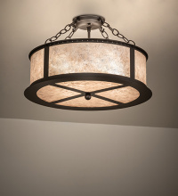 Meyda Blue 284571 - 19" Wide Craftsman Prime Semi-Flushmount