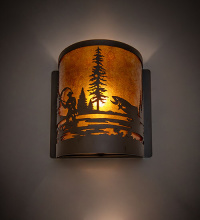 Meyda Blue 285257 - 8" Wide Fly Fishing Left Wall Sconce
