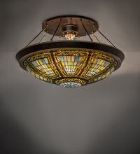 Meyda Blue 285573 - 45" Wide Fleur-de-lis Semi-Flushmount