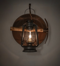 Meyda Blue 285730 - 16" Wide Miners Lantern Right Wall Sconce