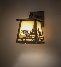 Meyda Blue 286059 - 7" Wide Fly Fisherman Wall Sconce