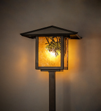 Meyda Blue 286327 - 22" High Seneca Winter Pine Landscape Fixture