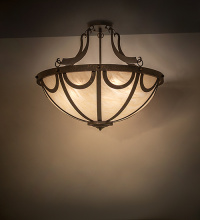 Meyda Blue 287017 - 24" Wide Carousel Semi-Flush Mount