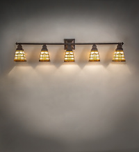 Meyda Blue 287472 - 51" Wide Arrowhead Mission 5 Light Vanity Light
