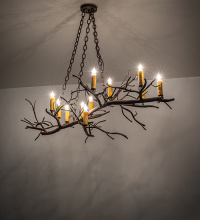 Meyda Blue 288204 - 57" Long Winter Solstice 12 Light Oblong Chandelier