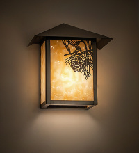 Meyda Blue 290079 - 9" Wide Seneca Winter Pine Right Wall Sconce
