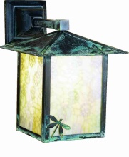 Meyda Blue 29512 - 9"W Seneca Lotus Leaf and Dragonfly Solid Mount Wall Sconce