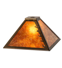 Meyda Blue 32503 - 11" Square Leaf Edge Shade