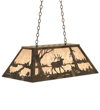 Meyda Blue 37914 - 33"" Long Elk at Lake Oblong Pendant