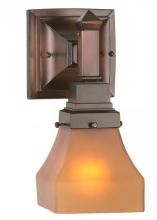 Meyda Blue 50357 - 5"W Bungalow Frosted Amber Wall Sconce