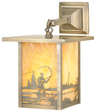 Meyda Blue 53484 - 9"W Hyde Park Fly Fishing Creek Hanging Wall Sconce