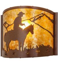 Meyda Blue 81570 - 12" Wide Cowboy Wall Sconce