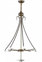 Meyda Blue 98896 - 40" Wide Antique Copper 6 LT Inverted Pendant Hardware