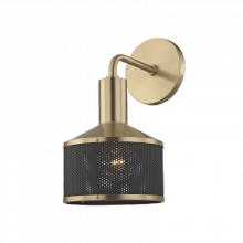 Mitzi H119101-AGB/BK - 1 LIGHT WALL SCONCE