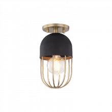 Mitzi H145601-AGB/BK - Haley Semi Flush